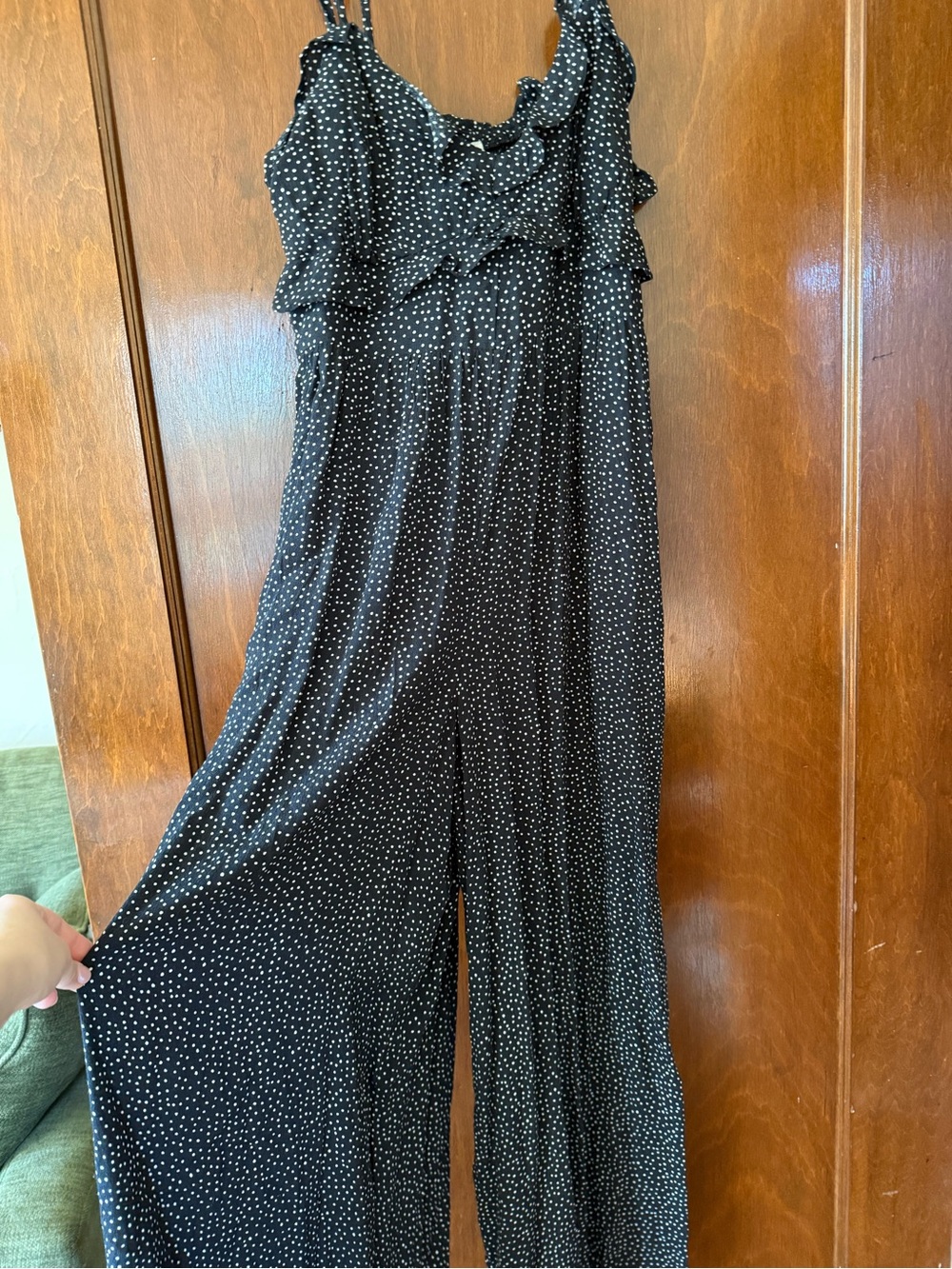 American Eagle Outfitters Jumpsuit with White Polka Dots